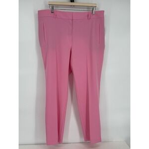 Rafaella Womens Dress Pants 16W Slim Ankle‎ Pink Career Trousers Office Wear NWT